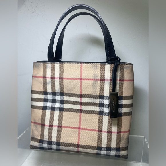 Authentic BURBERRY nova check small tote made in italy - Picture 3 of 16